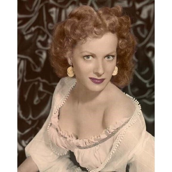 Maureen O'Hara striking glamour portrait with bare shoulder 1940's Poster 4x6 photo