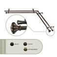 thumbnail image 1 of Maurice 13/16 inch Double Corner Window Curtain Rod 120-170" - Cocoa, 1 of 3