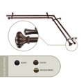 thumbnail image 1 of Maurice 13/16 inch Double Corner Window Curtain Rod 28-48" - Cocoa, 1 of 3