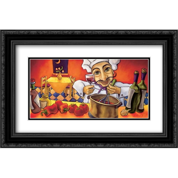 Maurice 2x Matted 24x16 Black Ornate Framed Art Print by Rafuse, Will