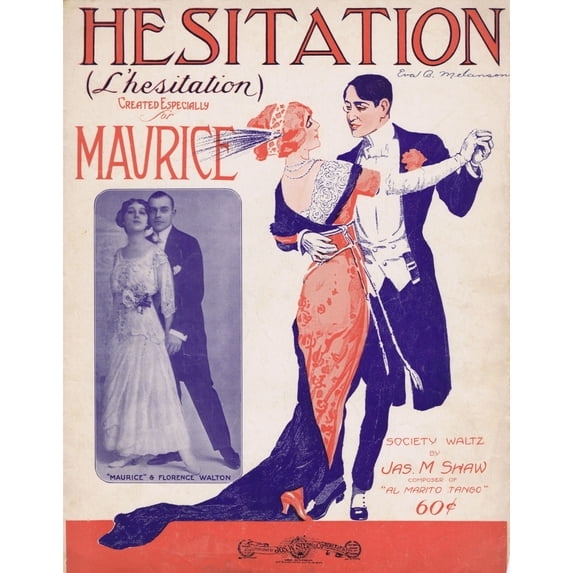 Maurice And Florence Walton New York Poster Print By Mary Evans Jazz Age Club Collection