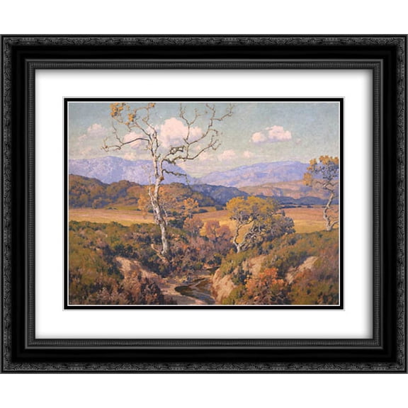 Maurice Braun 2x Matted 24x20 Black Ornate Framed Art Print 'Autumn Tints'