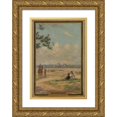 thumbnail image 1 of Maurice Chabas 13x18 Gold Ornate Wood Frame and Double Matted Museum Art Print Titled - Maneuver Field (1898), 1 of 4