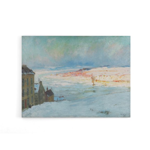 Maurice Cullen Levis From Quebec Canvas Wall Art Print 18X24"