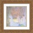 thumbnail image 1 of Maurice Denis 2x Matted 20x20 Gold Ornate Framed Art Print 'Figures In A Spring Landscape', 1 of 2