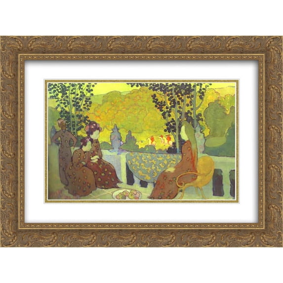 Maurice Denis 2x Matted 24x18 Gold Ornate Framed Art Print 'The Seasons Series. September'