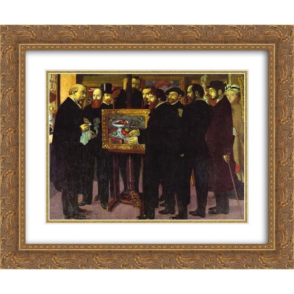 Maurice Denis 2x Matted 24x20 Gold Ornate Framed Art Print 'Homage to Cezanne'
