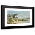thumbnail image 1 of Maurice Levis 18x12 Black Modern Framed Museum Art Print Titled - A River Landscape, 1 of 5