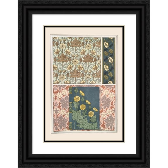 Maurice Pillard Verneuil 11x14 Black Ornate Wood Framed Double Matted Museum Art Print Titled: Bouton D’Or 3 (1896)