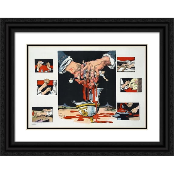 Maurice Pillard Verneuil 18x14 Black Ornate Wood Framed Double Matted Museum Art Print Titled - Vulgar Hermines. (1897)