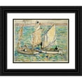 thumbnail image 1 of Maurice Prendergast 18x15 Black Ornate Wood Framed Double Matted Museum Art Print Titled - St. Little, 1 of 5