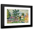 thumbnail image 1 of Maurice Prendergast 24x18 Black Modern Framed Museum Art Print Titled - New England Coastal Village (ca. 1915-1918), 1 of 5