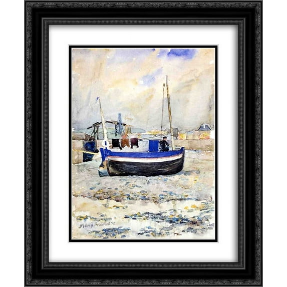 Maurice Prendergast 2x Matted 20x24 Black Ornate Framed Art Print 'Low Tide, Afternoon, Treport'