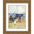 thumbnail image 1 of Maurice Prendergast 2x Matted 20x24 Gold Ornate Framed Art Print 'South Boston Pier (also known as Atlantic City Pier)', 1 of 2
