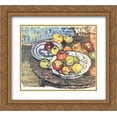 thumbnail image 1 of Maurice Prendergast 2x Matted 24x20 Gold Ornate Framed Art Print 'Still Life Apples Vase', 1 of 2