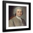 thumbnail image 1 of Maurice-Quentin de La Tour 20x23 Black Modern Framed Museum Art Print Titled - Portrait of Jean-Jacques Rousseau (1712-1778), Writer and Philosopher (1753), 1 of 5