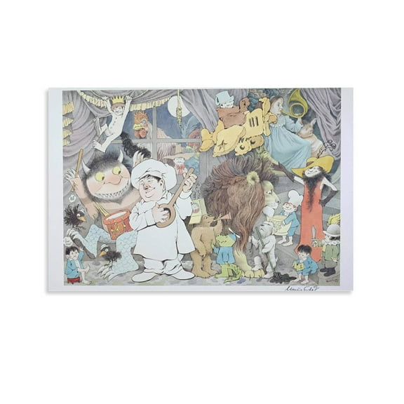 Maurice Sendak Print Painting (17) Posters Art Print Wall Photo Paint Poster Hanging Picture Family Bedroom Decor Gift 12x18inch(30x45cm)