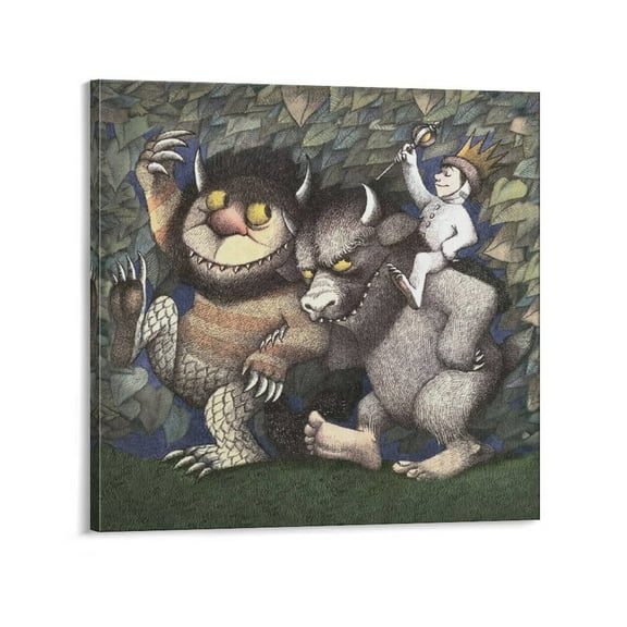 Maurice Sendak Print Painting (33) Canvas Poster Wall Art Picture Prints Hanging Photo Gift Decor Home Posters Artworks 16x16inch(40x40cm)