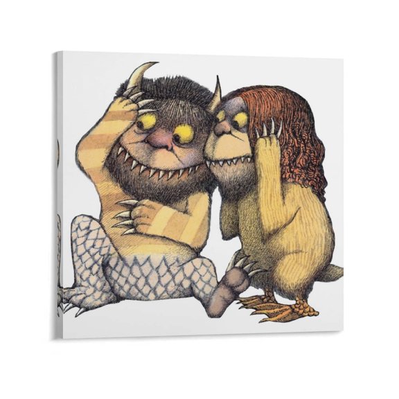 Maurice Sendak Print Painting (35) Home Decor Poster Wall Art Hanging Picture Print Bedroom Decorative Painting Posters Room Aesthetic 16x16inch(40x40cm)