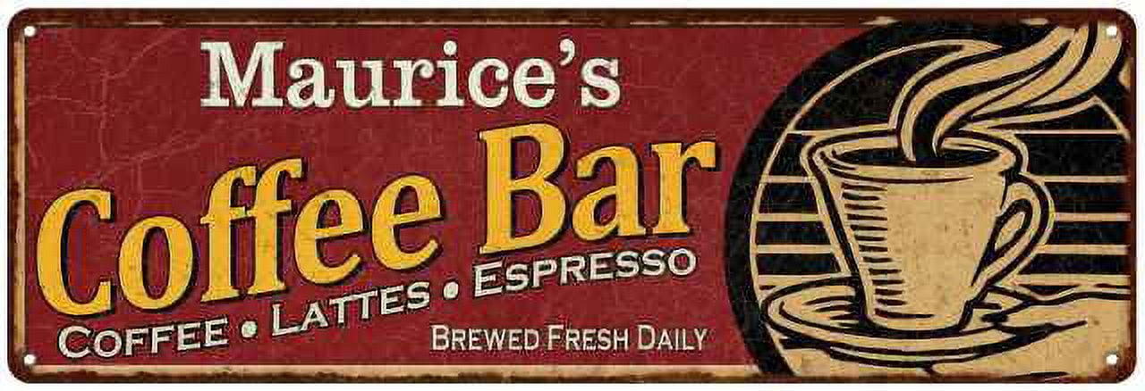 Maurice's Coffee Bar Red Sign Kitchen Gift 6x18 106180006389 - Walmart.com
