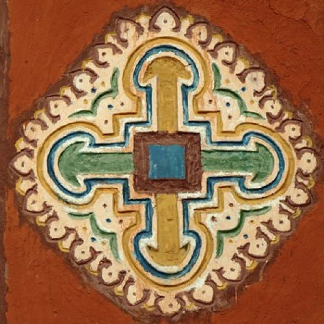Mauritania Cross depicted on a wall in Oualata Canvas Art - Aldo Pavan DanitaDelimont (35 x 35)