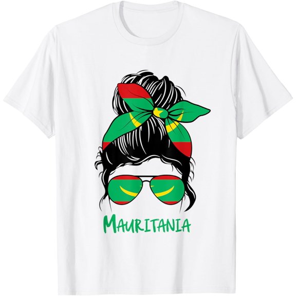 Mauritania Girl Mauritanian girl Mauritania woman flag T-Shirt