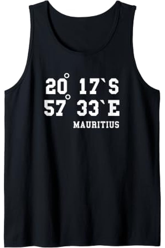 Mauritius Coordinates Design Vacation Season Mauritius Tank Top Size S-3XL