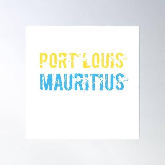 Mauritius Design Poster Wall Art, Modern Wall Decor, 30x30 UNFRAMED