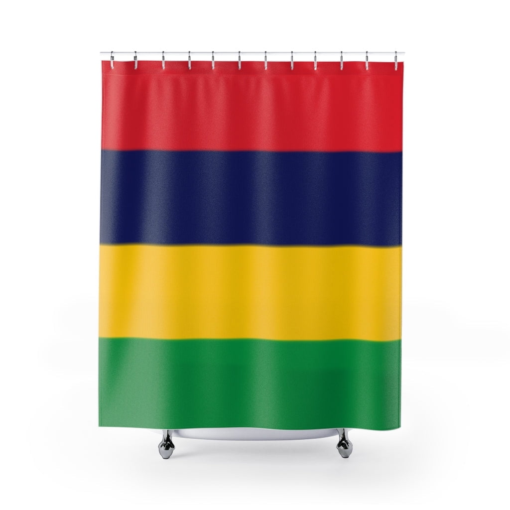 Mauritius Flag Premium 71"x74" Waterproof Shower Curtain for Stylish ...