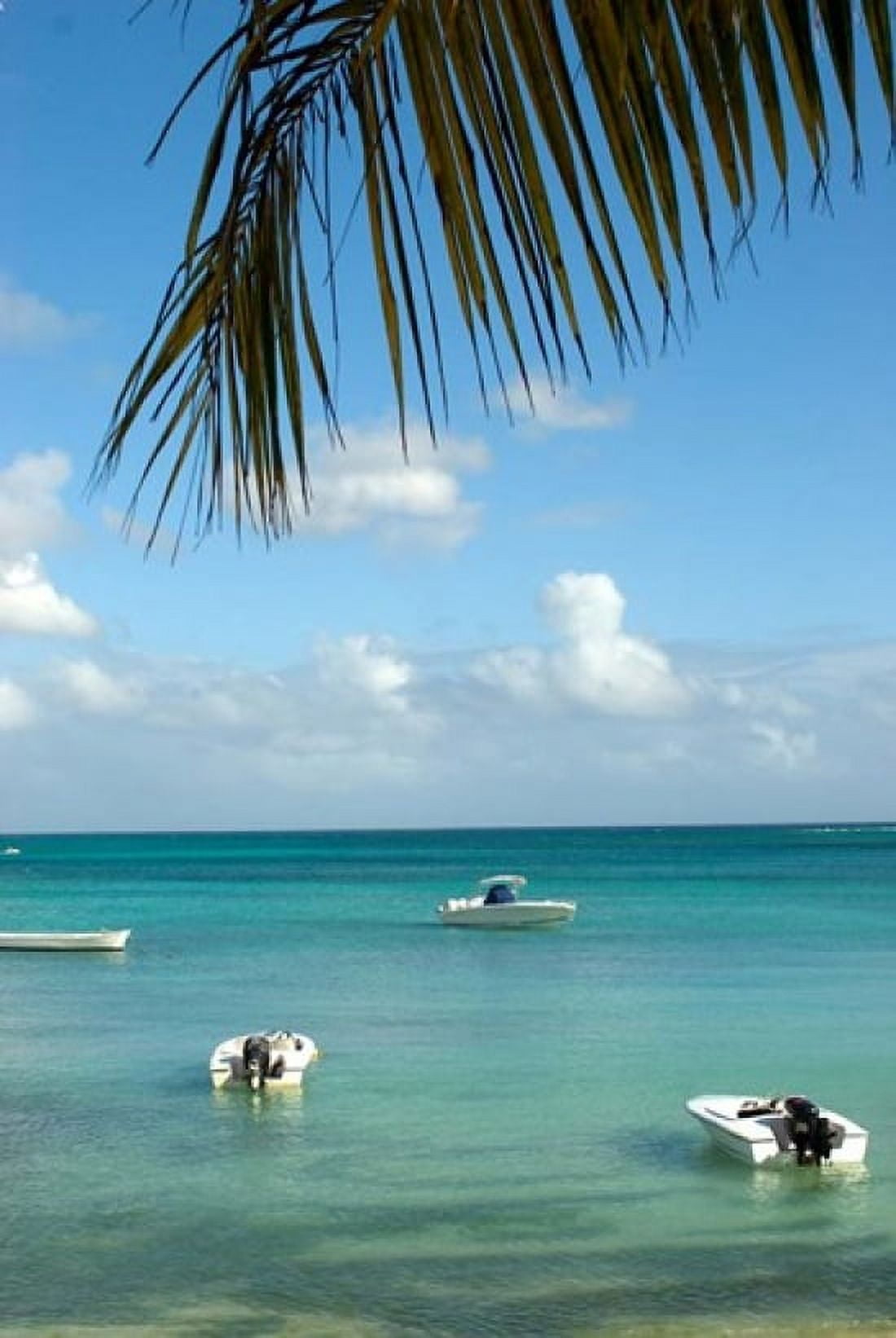 Mauritius Grand Baie Boats anchored in Grand Baie Canvas Art - Peter Skinner DanitaDelimont (23 x 34)