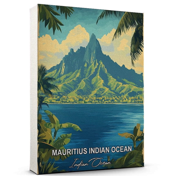 Mauritius Indian Ocean Travel Global Destination Canvas Indian Ocean Canvas Celebrate Your Favorite Destination A Sophisticated Touch to Any Room