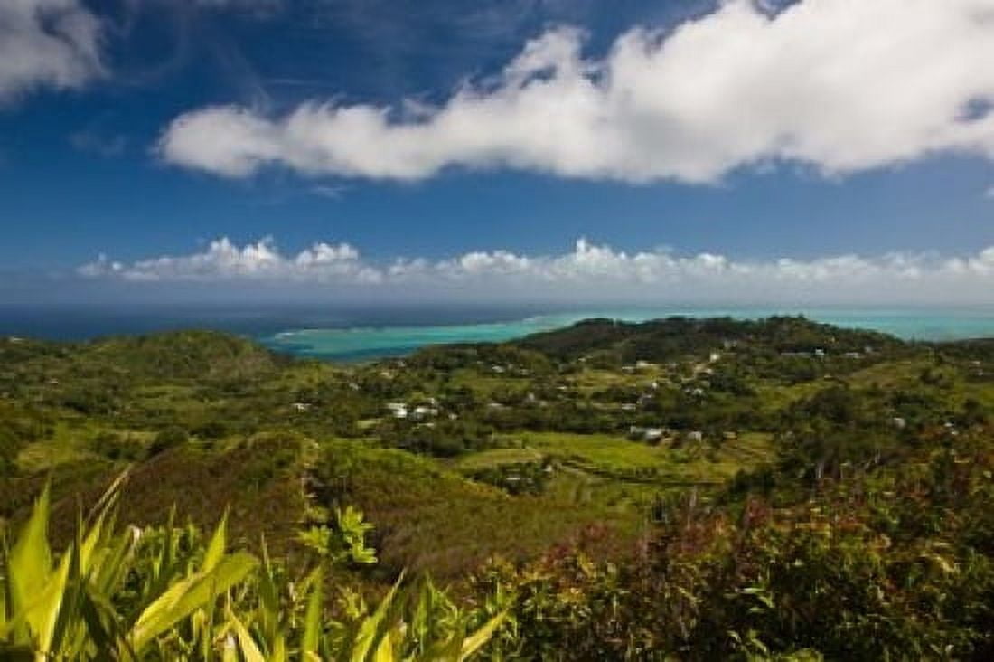 Mauritius Mt Lubin View from Mt Limon Canvas Art - Walter Bibikow DanitaDelimont (37 x 25)
