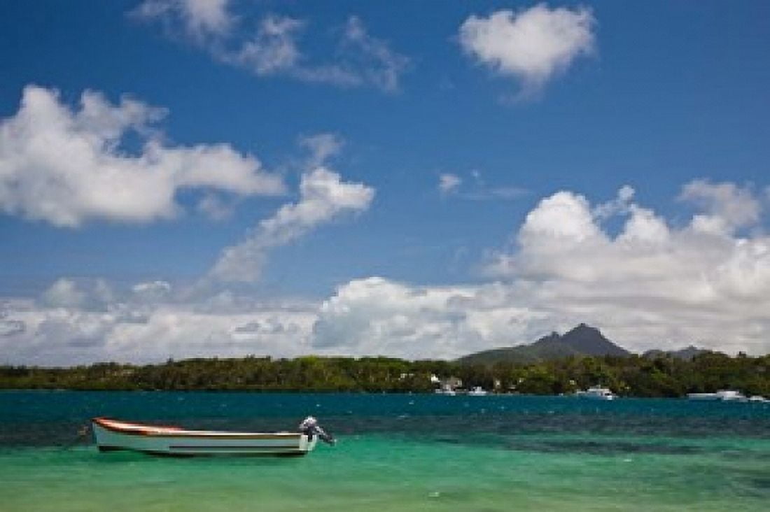 Mauritius Trou d Eau Douce town harbor boat Canvas Art - Walter Bibikow DanitaDelimont (38 x 25)