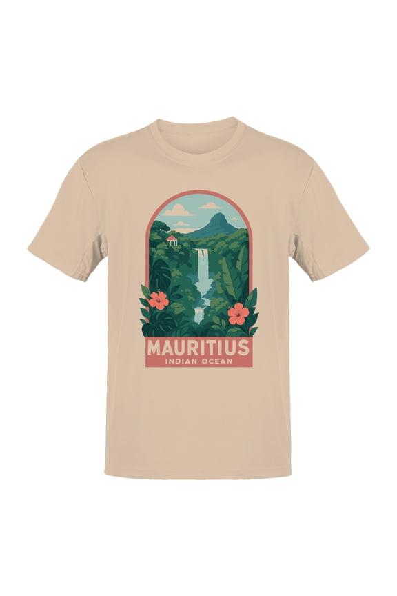 Mauritius Waterfall Paradise Art Men's T-shirt
