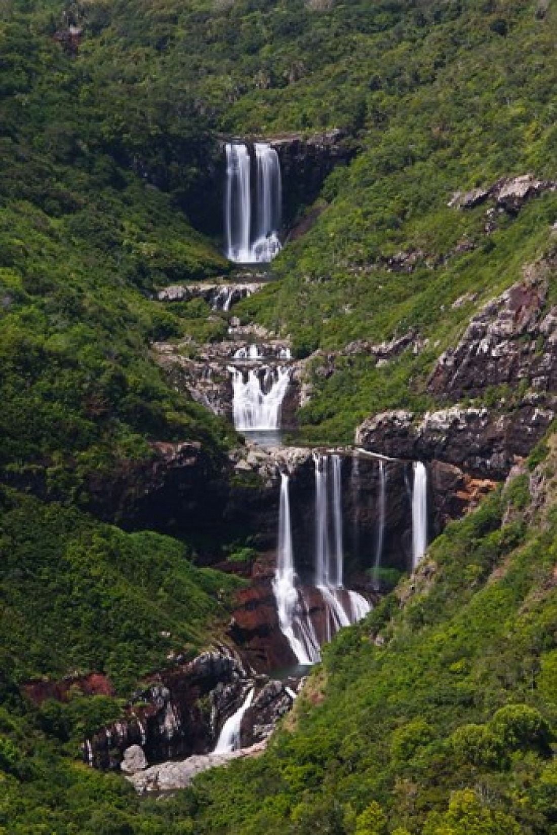 Mauritius Western Mauritius Vacoas Tamarin Falls Canvas Art - Walter Bibikow DanitaDelimont (25 x 38)