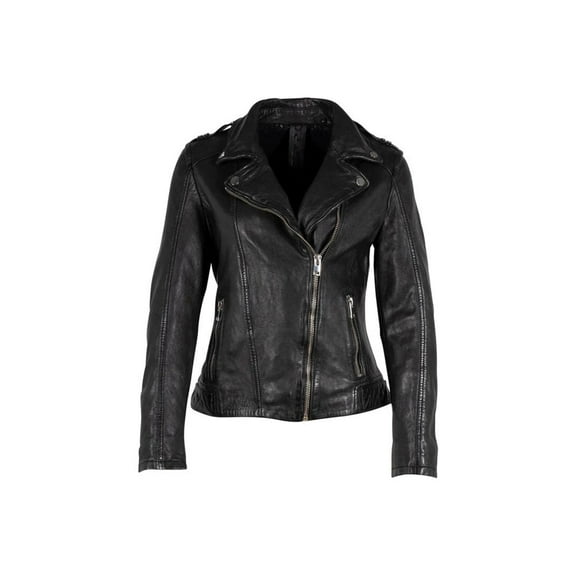 Mauritius Women's Narin Moto Leather Jacket (Black, M)