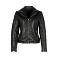 thumbnail image 1 of Mauritius Women's Vintage Black Genuine Leather Jacket (Black, S), 1 of 4