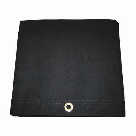Heavy Duty Tarp, 5 ft 9 in x 5 ft 9 in, 20 Mil, Black, Polyester Coated Cotton Canvas