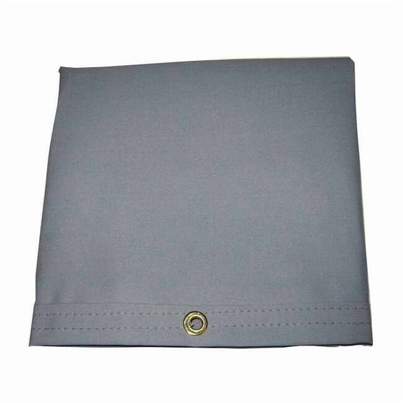 Heavy Duty Tarp, 9 ft 6 in x 11 ft 6 in, 20 Mil, Gray, Polyester Coated Cotton Canvas