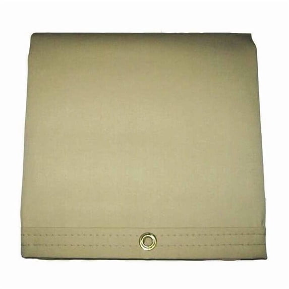 Heavy Duty Tarp, 4 ft x 3 ft 9 in, 20 Mil, Tan, Vinyl, Tear Resistant IHT-10-0404