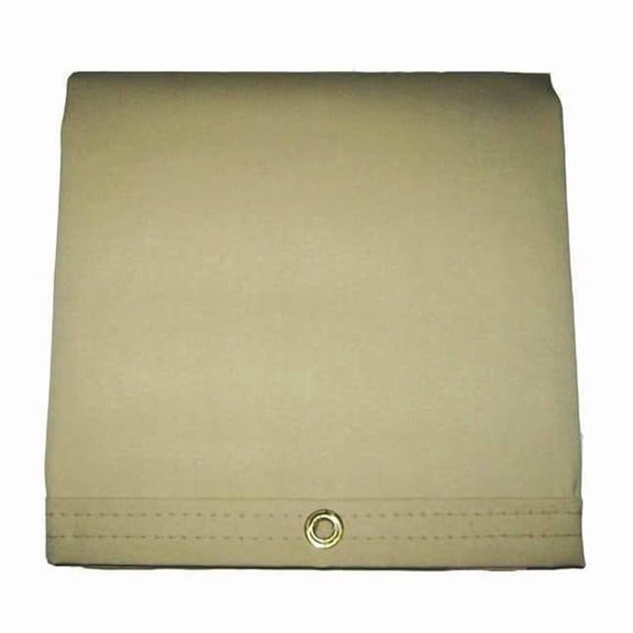 Heavy Duty Tarp, 4 ft x 3 ft 9 in, 20 Mil, Tan, Vinyl, Tear Resistant