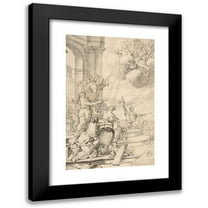 Mauro Soderini 11x14 Black Modern Framed Museum Art Print Titled - Drawing for a Frontispiece (1704-39)