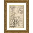 thumbnail image 1 of Mauro Soderini 13x18 Gold Ornate Wood Frame and Double Matted Museum Art Print Titled - Drawing for a Frontispiece (1704-39), 1 of 4