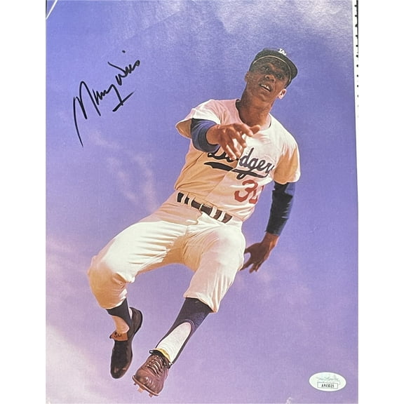 Maury Willis Signed Autographed 9x12 Book Page Dodgers JSA AP45025