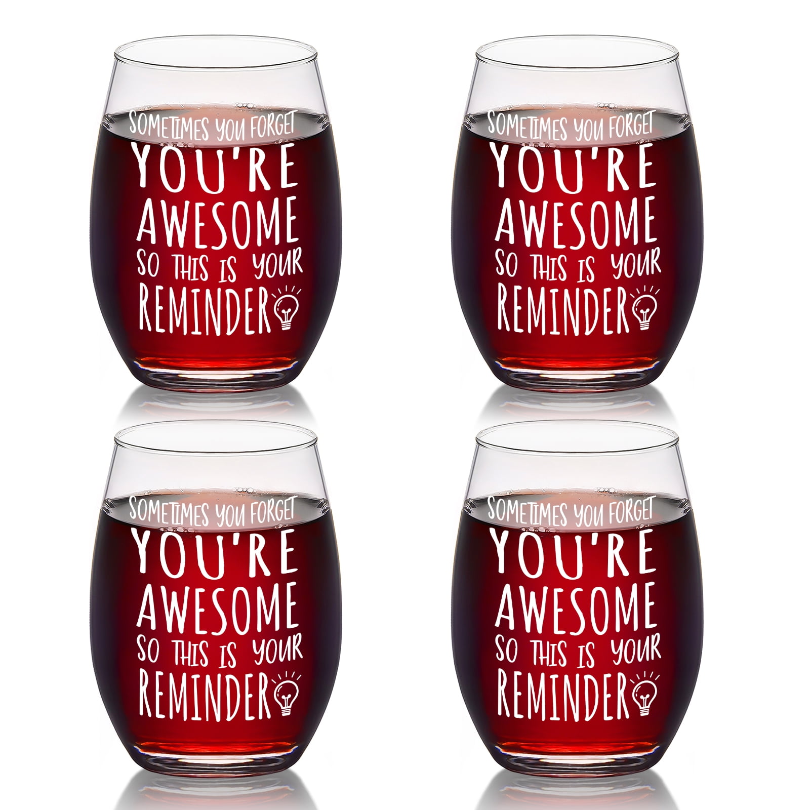 https://i5.walmartimages.com/seo/Maustic-4-Pack-Stemless-Wine-Glass-Women-Sometimes-You-Forget-You-re-Awesome-Set-4-Christmas-Birthday-Boss-Day-Gift-For-Women-Men_37a9c30e-9c53-46a3-857c-7f80eef2c98b.2d520ebc58e8b4c8a5d105ef3f3bddf4.jpeg