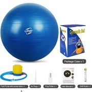 Maustic Exercise Ball, Heavy Duty Pregnancy Ball for Work Out, Extra Thick Balance Ball for Home, Pregnancy,Therapy (Blue, 65cm)