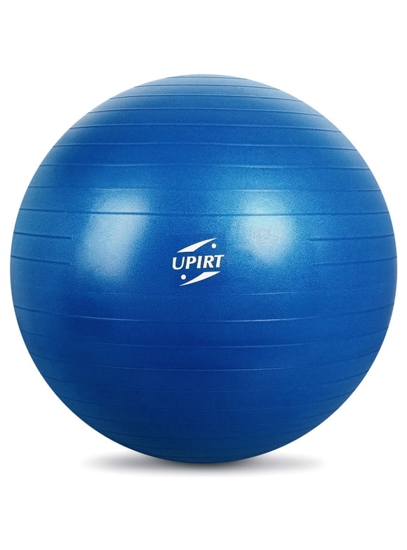 Maustic Exercise Ball, Heavy Duty Pregnancy Ball for Work Out, Extra Thick Balance Ball for Home, Pregnancy,Therapy (Blue, 65cm)