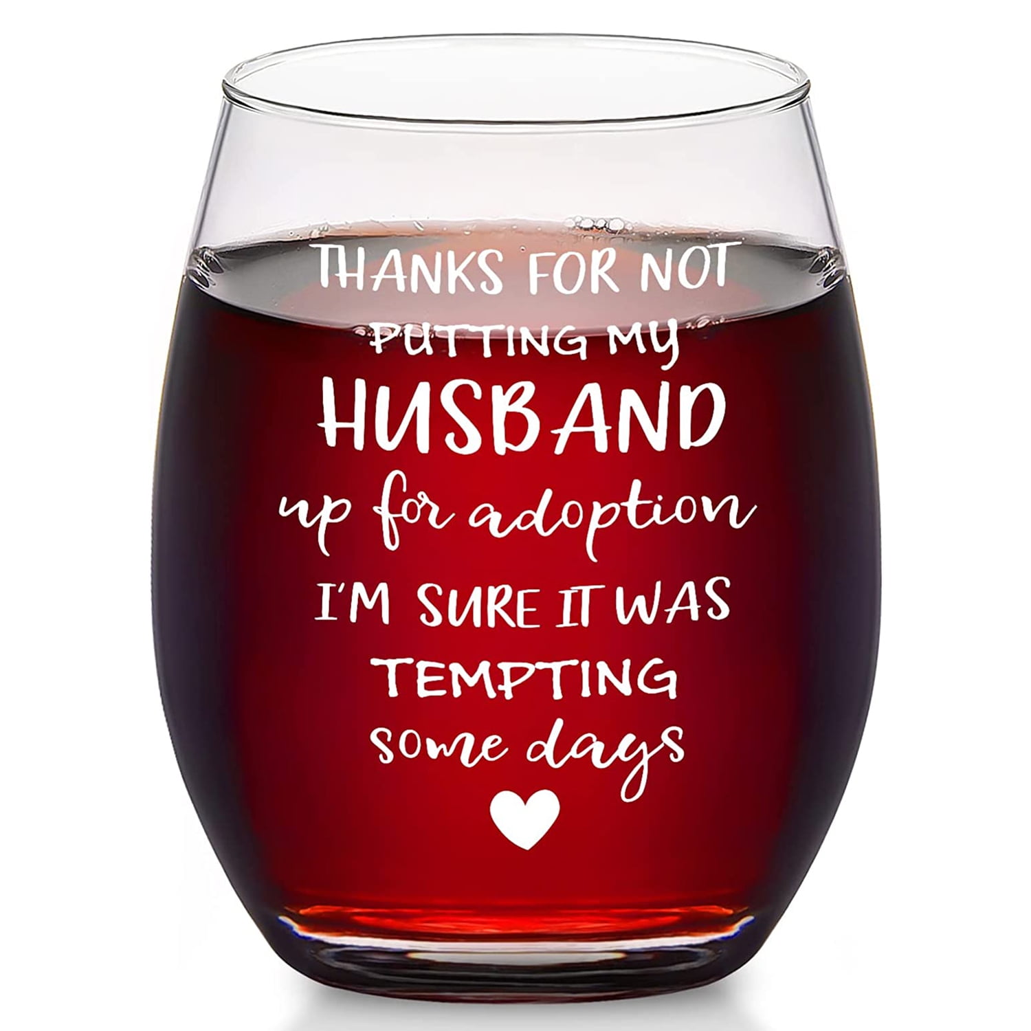 Maustic Funny Stemless Wine Glass for Mom, Ideal Wine Glass for