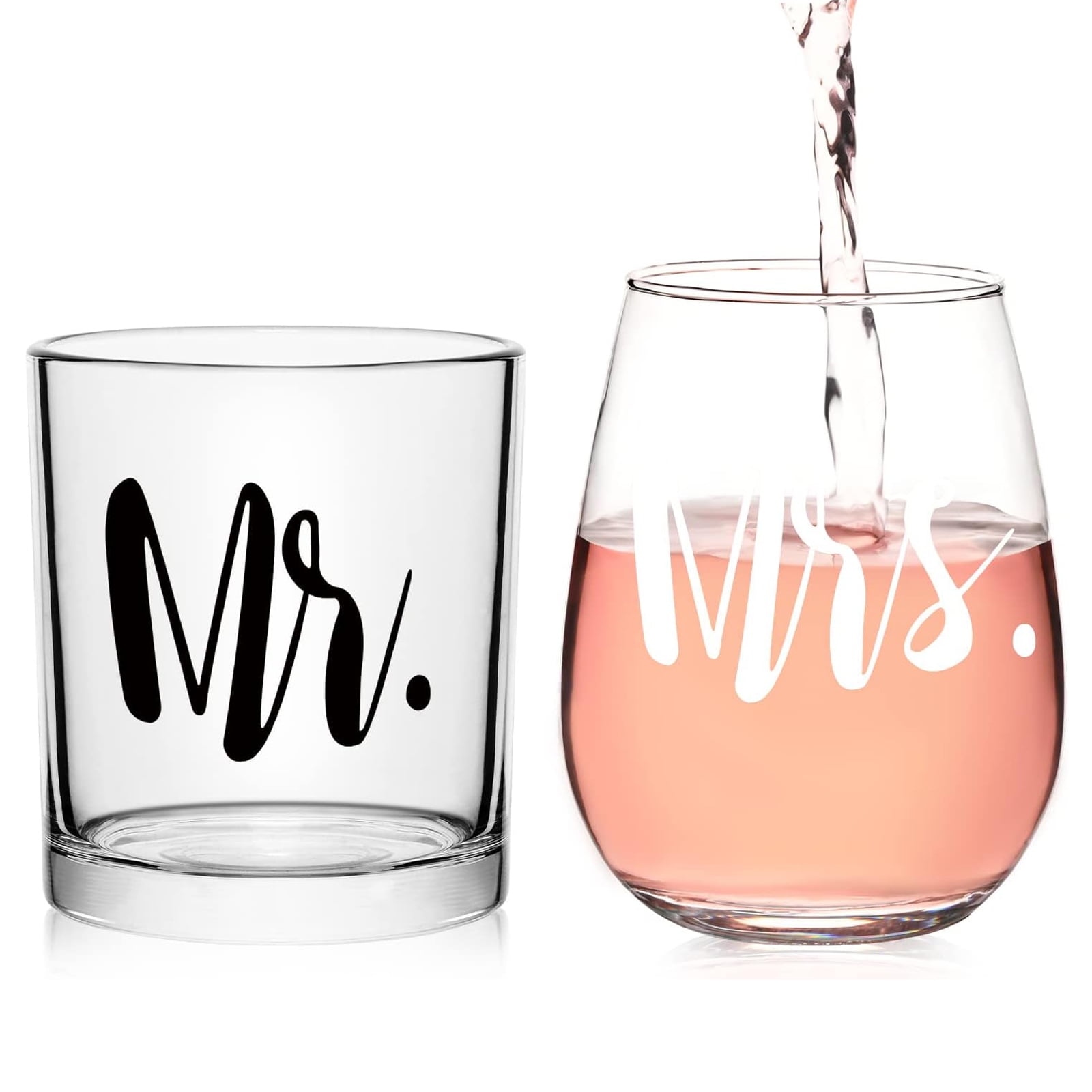 Mr and mrs whiskey glasses online