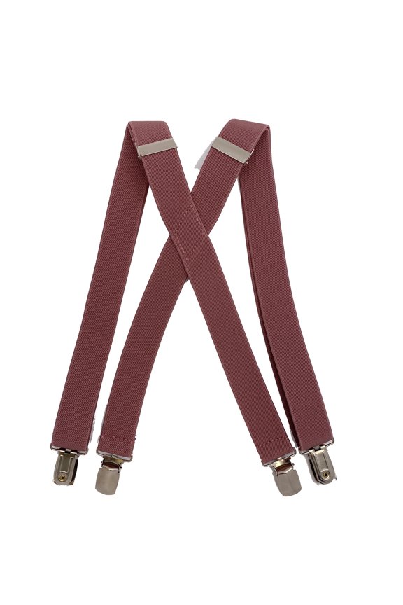 Mauve Boys Suspenders 1 inch X Back Spencer J's